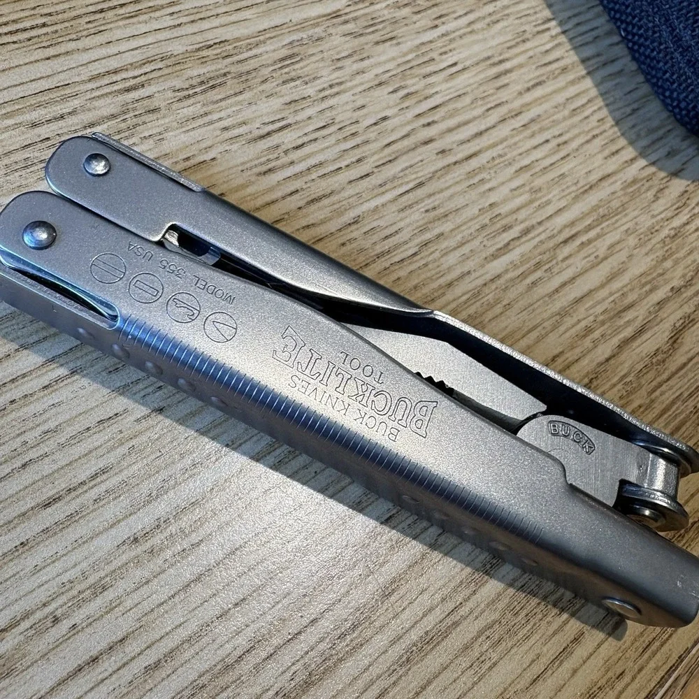 Buck Knives BUCKLITE Tool Model 355 USA Multi-Tool Pliers Knife w/ Nylon Sheath